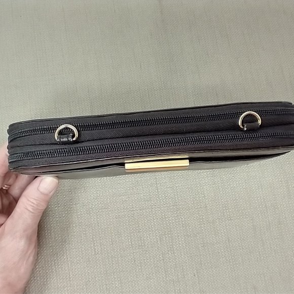 CHOCOLATE BROWN LEATHER ORGANIZER WALLET - Picture 3 of 10